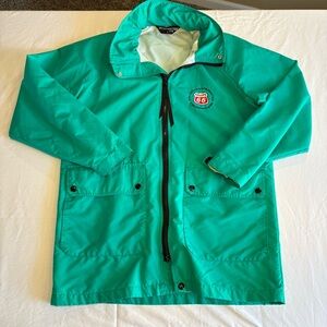 Phillips 66 "Sportsmaster USA" Vintage Green Rain Jacket Windbreaker size Small